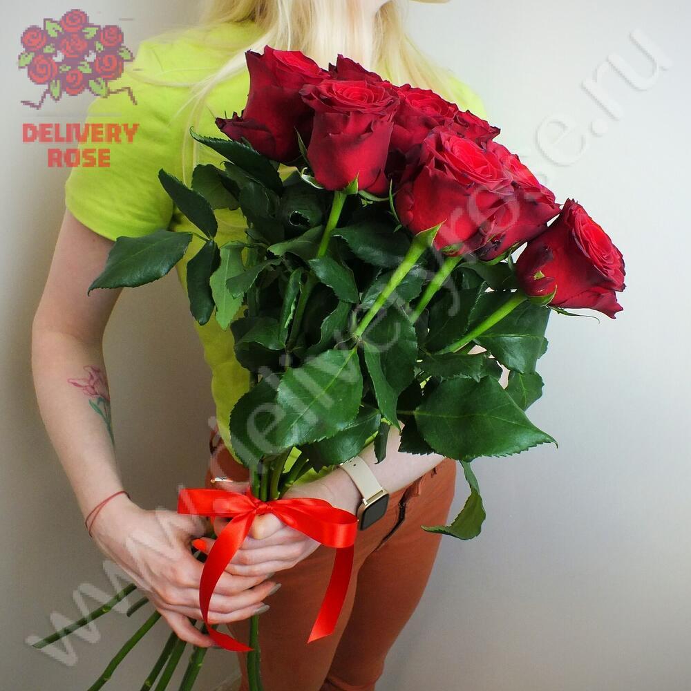 11 длинных роз 120 см 